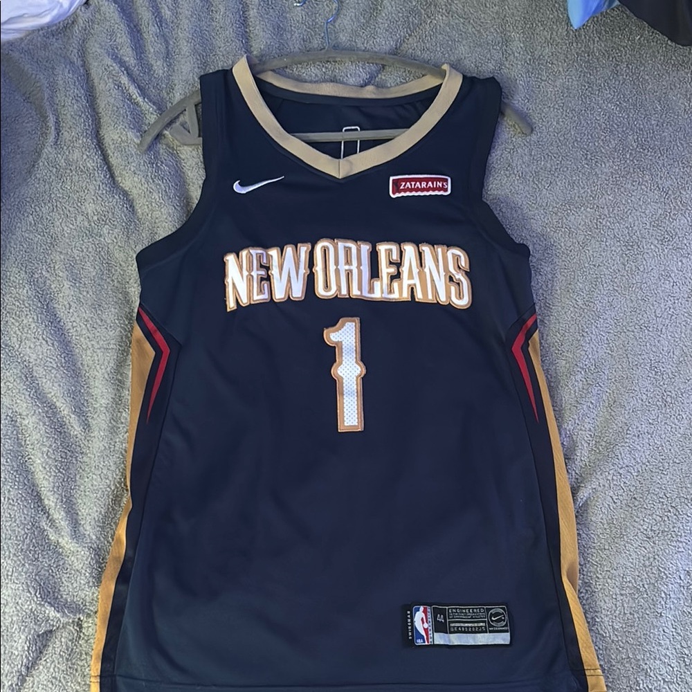 Nike Black and Gold Pelicans Game Jersey